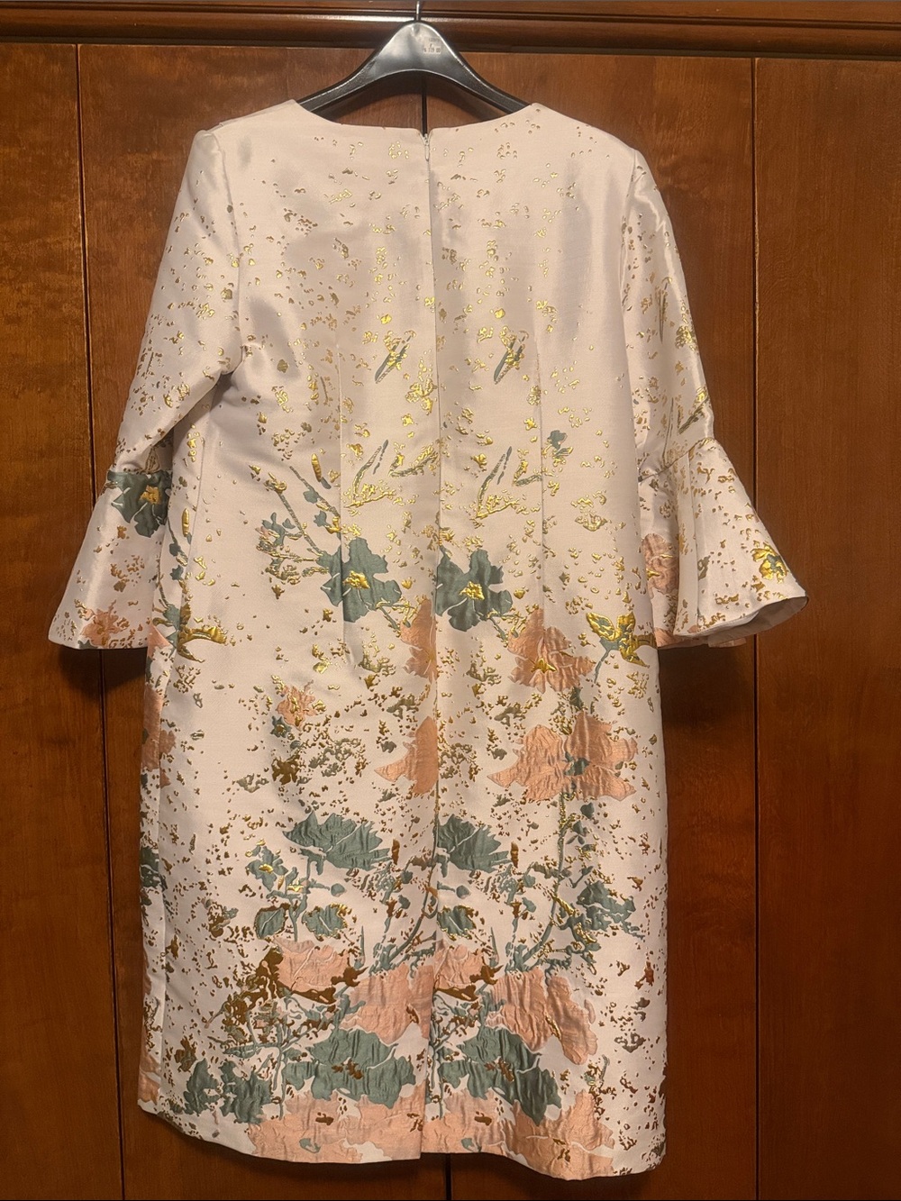 Elegant Pink Floral Bow-Accent Formal Dress - Picture 2 of 2